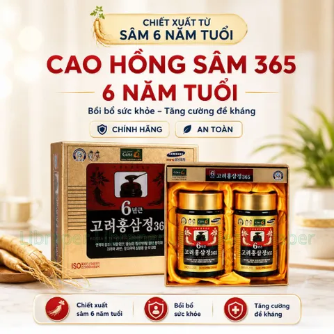 Cao Hồng Sâm 365 Hàn Quốc  6 Năm Tuổi - 240gr Tăng Cường Sức Khỏe Hỗ Trợ Nâng Cao Đề Kháng