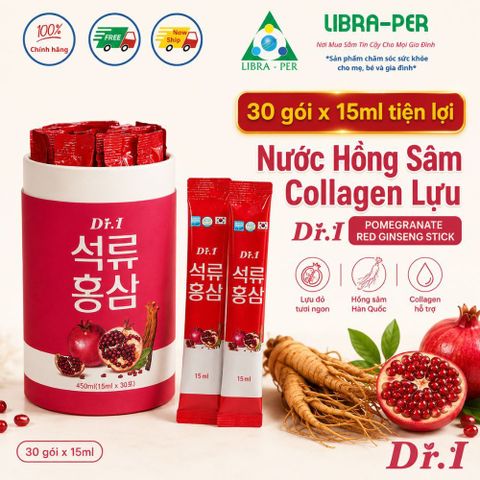 Nước Hồng Sâm Collagen Lựu Dr.I 30 gói x 15ml Hàn Quốc - Bổ Sung Collagen Hỗ Trợ Giữ Gìn Sắc Đẹp