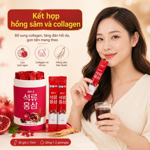 Nước Hồng Sâm Collagen Lựu Dr.I 30 gói x 15ml Hàn Quốc - Bổ Sung Collagen Hỗ Trợ Giữ Gìn Sắc Đẹp