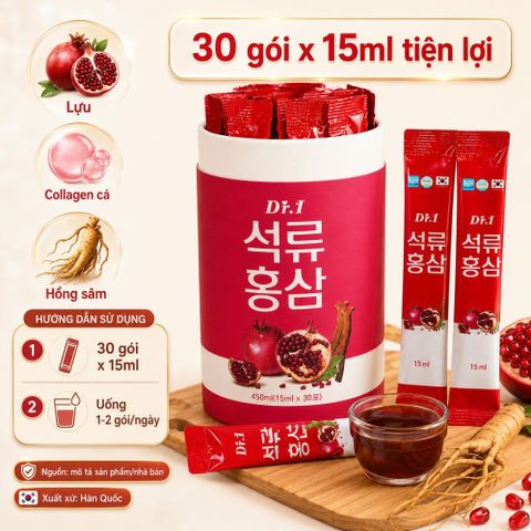 Nước Hồng Sâm Collagen Lựu Dr.I 30 gói x 15ml Hàn Quốc - Bổ Sung Collagen Hỗ Trợ Giữ Gìn Sắc Đẹp