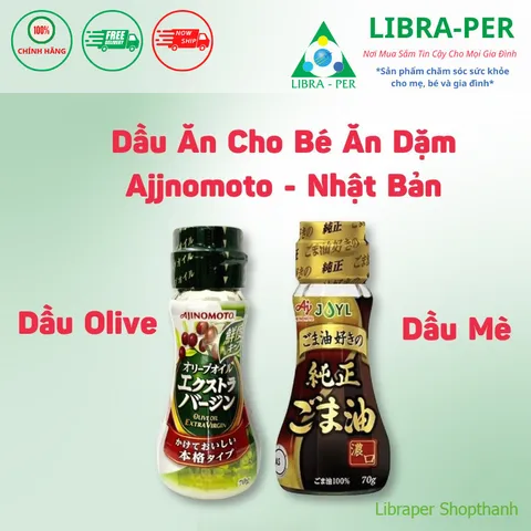Dầu Ăn Ajinomoto Nội Địa Nhật – Dầu Oliu & Dầu Mè Ăn Dặm Cho Bé Bổ Sung Dinh Dưỡng Tự Nhiên