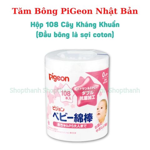 Tăm Bông Cho Bé Pi Gon Nội Địa Nhật | Thân Mỏng Mềm, Tẩm Dầu Làm Sạch Tai Mũi An Toàn Cho Trẻ Sơ Sinh
