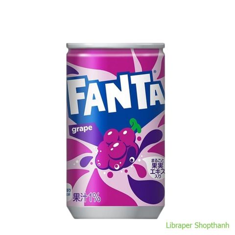 Nước Ngọt Fanta Nhật Bản Lon 160ml | Vị Nho & Vị Cam – Thơm Ngon, Sảng Khoái Chuẩn Nhật