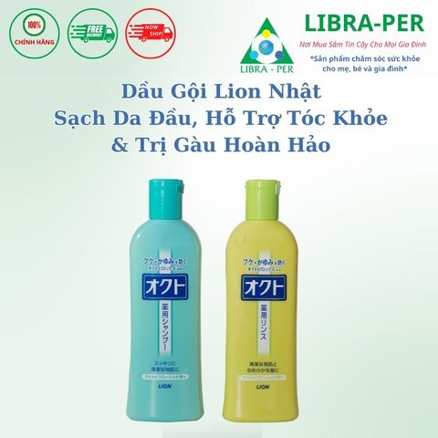 Dầu Gội Xả Lion Okuto Nhật Bản 320ml | Giảm Gàu, Ngứa Da Đầu – Dịu Nhẹ, Không Khô Tóc, Cho Da Nhạy Cảm