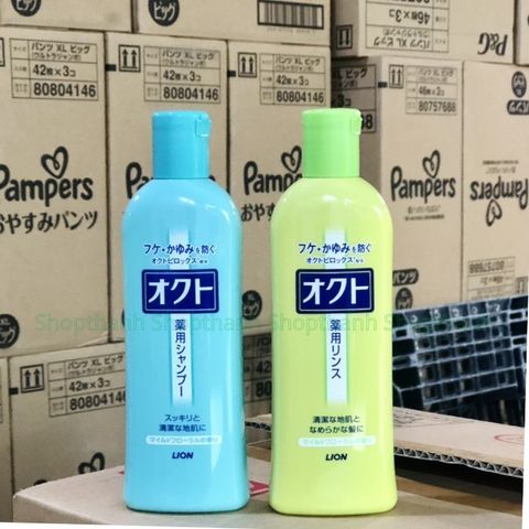 Dầu Gội Xả Lion Okuto Nhật Bản 320ml | Giảm Gàu, Ngứa Da Đầu – Dịu Nhẹ, Không Khô Tóc, Cho Da Nhạy Cảm