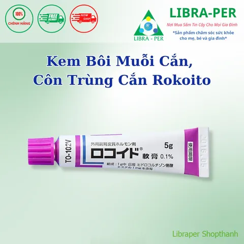Kem Bôi Muỗi, Côn Trùng Cắn Rokoito Locoid 0.1% Nhật Bản | Dịu Nhẹ Cho Bé Từ 1 Tháng Tuổi