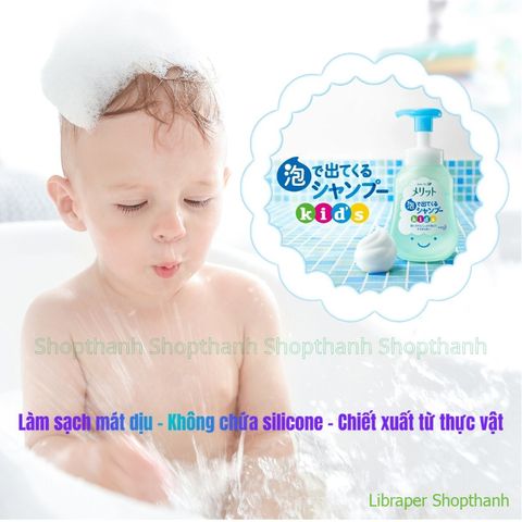 Dầu Gội & Dầu Xả Tạo Bọt Kao Kids Nhật Bản | Không Cay Mắt, Dịu Nhẹ, Bé Dễ Tự Gội – Hàng Nội Địa Nhật