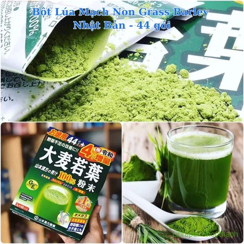 Bột Lúa Mạch Non Grass Barley Nhật Bản | 100% Lá Non Tự Nhiên – Thanh Lọc, Dưỡng Da, Dễ Uống