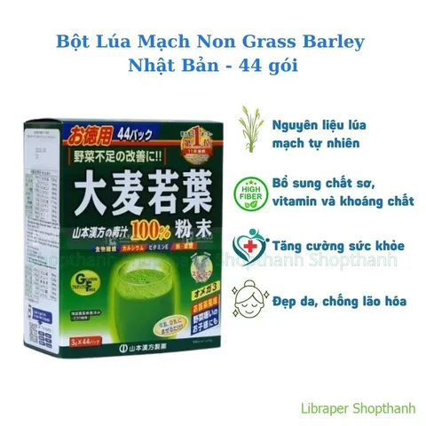Bột Lúa Mạch Non Grass Barley Nhật Bản | 100% Lá Non Tự Nhiên – Thanh Lọc, Dưỡng Da, Dễ Uống