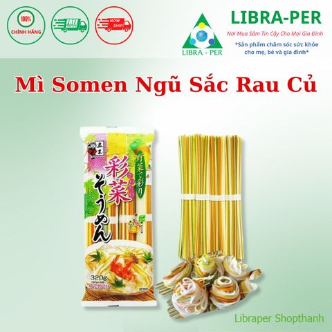 Mì Somen Ngũ Sắc Rau Củ Itsuki Nhật Bản 320g | Cho Bé Ăn Dặm Từ 6 Tháng, Dễ Ăn – Bổ Dưỡng