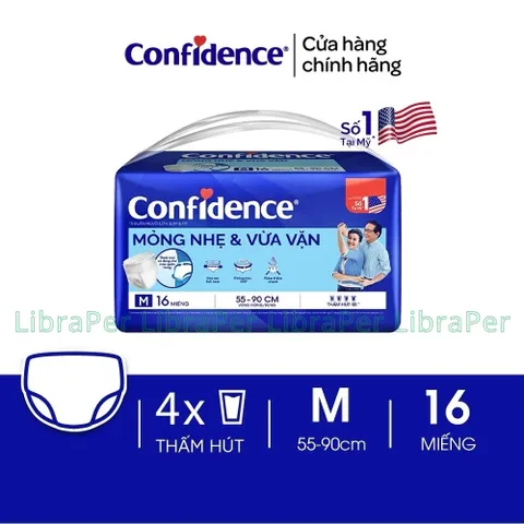 Tã Người Lớn Quần / Dán  Confidence Size M, L Slim Fit Co Giãn, Vừa Vặn, Phù Hợp Người Già