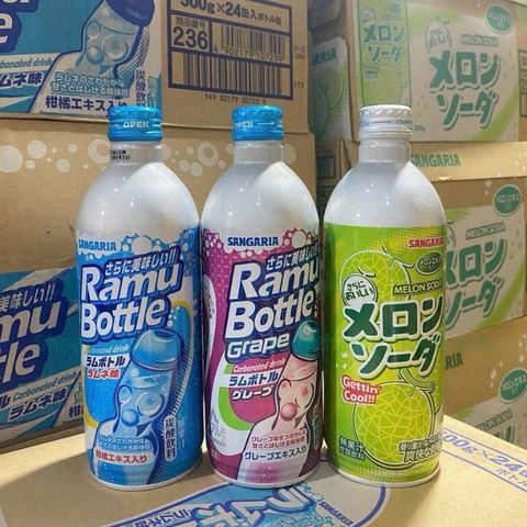 Nước soda Sangaria Nhật Bản 500ml - Chính hãng, Vị Trái Cây Tự Nhiên, Giải Khát Sảng Khoái