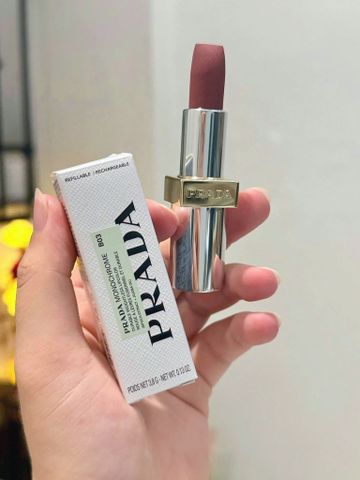 💄 Son Prada Monochrome B03 Mahogany Chính Hãng - Son Lì Cao Cấp, Lên Màu Chuẩn Fullbox