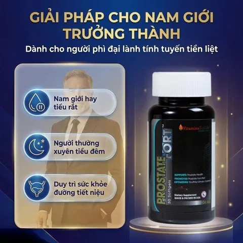 Viên uống hỗ trợ sức khỏe tuyến tiền liệt nam giới Prostate Fort Vitamins For Life (30 viên)