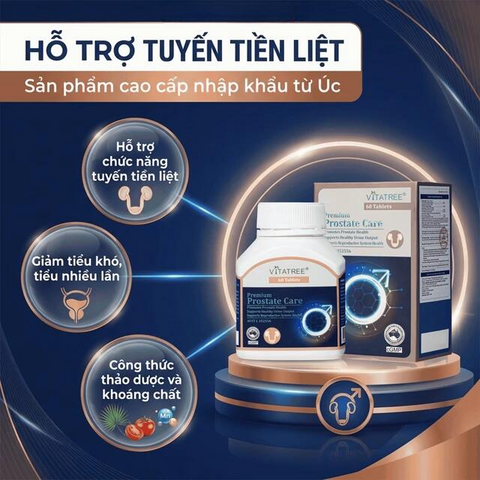 Viên uống hỗ trợ tăng cường chức năng tuyến tiền liệt Vitatree Premium Prostate Care (Hộp 60 viên)