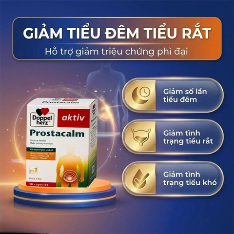 Viên uống giúp giảm triệuu chứngg do bệnhh phì đại tiền liệt tuyến cho nam giới Doppelherz Aktiv Prostacalm (3 vỉ x 10 viên)