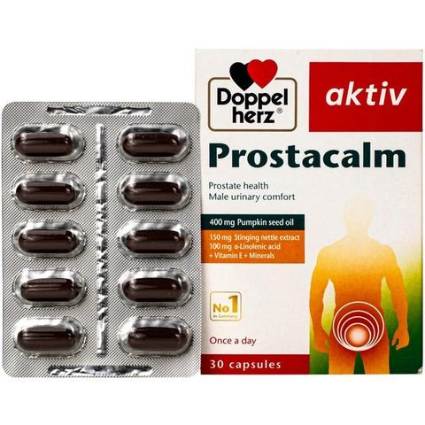 Viên uống giúp giảm triệuu chứngg do bệnhh phì đại tiền liệt tuyến cho nam giới Doppelherz Aktiv Prostacalm (3 vỉ x 10 viên)