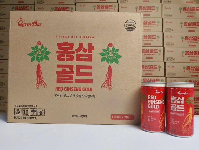 Nước Hồng Sâm Queenbin Red Ginseng Gold bồi bổ sức khỏe 30 lon - Giá tốt, Deal hời 🏷️