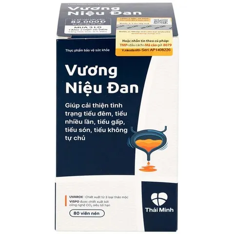 Vương Niệu Đan Thái Minh 80 Viên – Viên Uống Hỗ Trợ Cải Thiện Tiểu Đêm, Tiểu Nhiều Lần, Chăm Sóc Thận & Đường Tiết Niệu