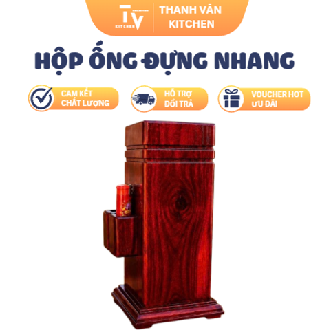 Hộp Ống Đựng Nhang Màu Nâu Đỏ Sang Trọng Cao Cấp (TV1654)