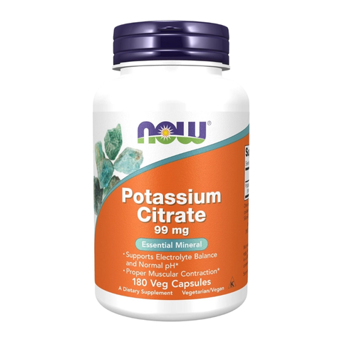 Viên uống NOW Potassium Citrate 99mg: Chống Chuột Rút, Ổn Định Huyết Áp 797629