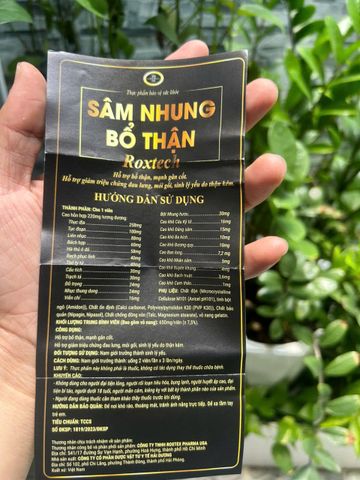 Sâm Nhung Bổ Thận Roxtech 30 Viên Hỗ Trợ Bổ Thận Mạnh Gân Cốt