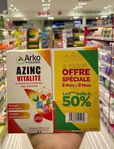 SET 2 hộp Azinc Tăng Sức Đề Kháng - Giảm mệt mỏi 120v x 2