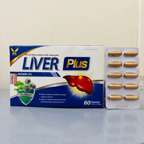 Viên uống LIVER PLUS tăng cường sức khỏe gan, giải độc hạ men gan