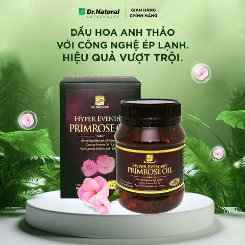 Viên Uống Bổ Sung Nội Tiết DR Natural Hyper Evening Primrose Oil 180 Viên - Hỗ Trợ Cân Bằng Nội Tiết Tố và Làm Đẹp Da