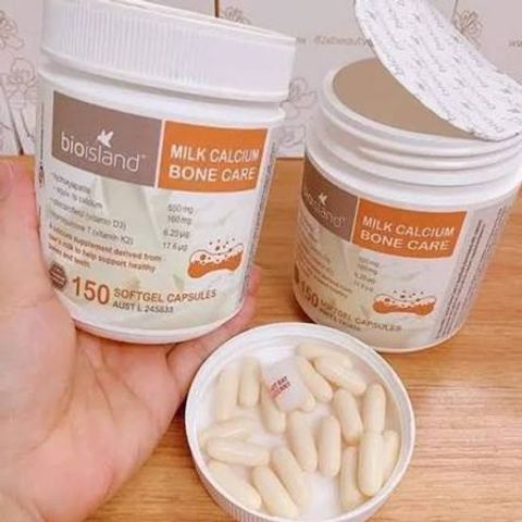 [Nhập khẩu] Viên bổ sung Canxi sữa Bio Island Milk Calcium Bone Care (Hộp 150v)