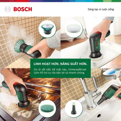 Máy cọ rửa vệ sinh đa năng BOSCH UniversalBrush (sạc pin) siêu tiện dụng 798035
