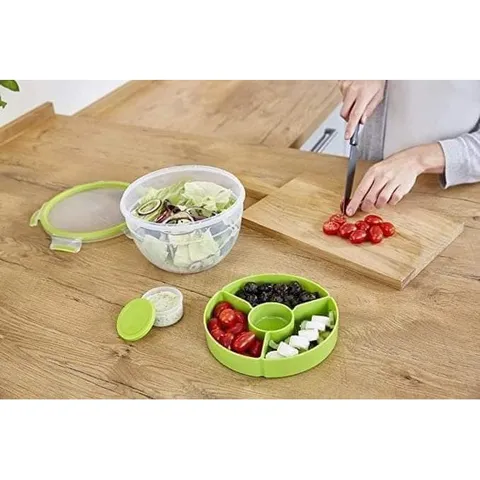HỘP ĐỰNG SALAD 2 TẦNG EMSA CLIP & GO 1L