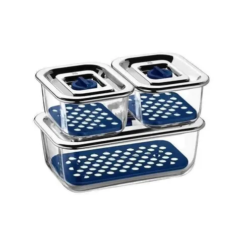 Set 3 hộp thủy tinh wmf