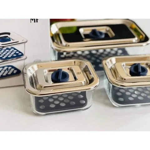 Set 3 hộp thủy tinh wmf