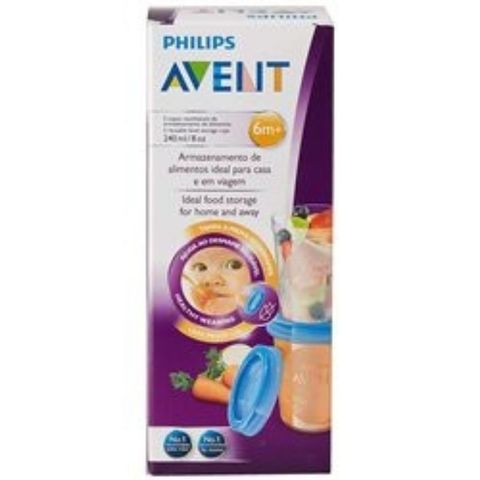 Bộ cốc bảo quản thức ăn trẻ em Philips Avent SCF639/05