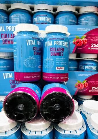 Kẹo dẻo bổ sung Collagen Vital Proteins Collagen Gummies vị Raspberry 128 viên