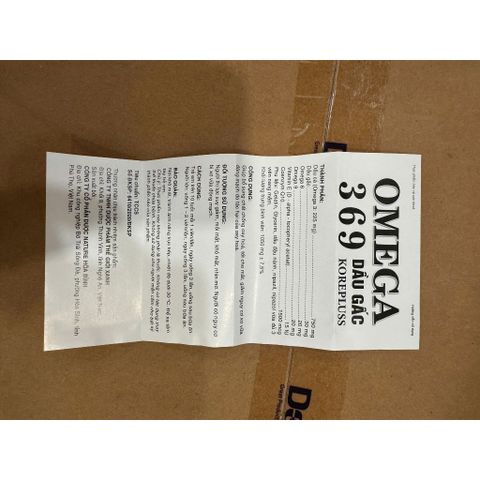 OMEGA 369 DẦU GẤC KOREPLUSS - Hộp 60 viên