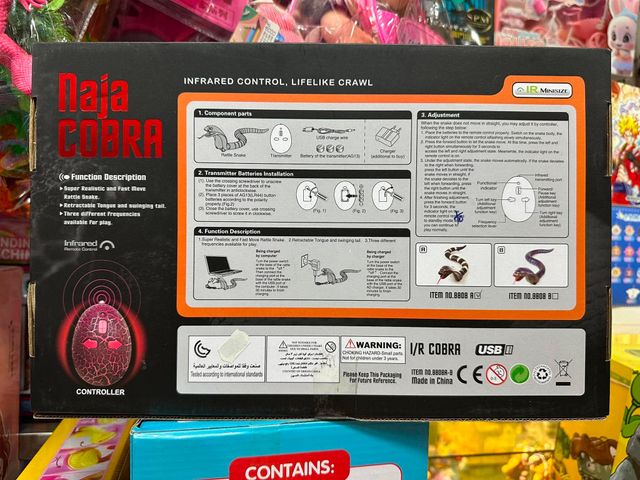 Đồ chơi con rắn hổ mang điều khiển từ xa bằng hồng ngoại Naja Cobra I/R Cobra 8808