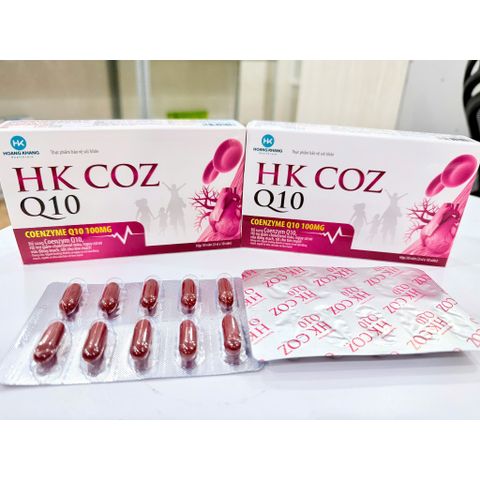 HK COZ Q10 - Bổ sung Coenzym Q10, hỗ trợ giảm cholesterol máu, nguy cơ xơ vữa động mạch, tốt cho tim mạch