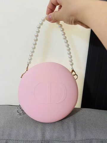 Túi Dior Gift hồng dây ngọc trai
