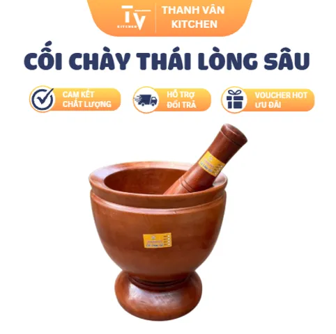 Cối Chày Thái Nguyên Khối Chân Đế Vững Chắc Lòng Sâu Chống Văng (TV1656)