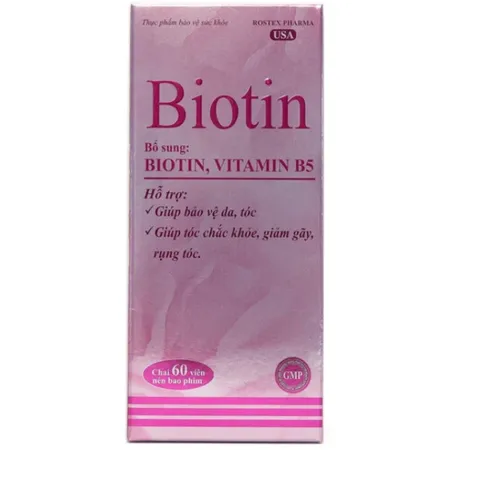 Viên uống Biotin 20.000 mcg + Vitamin B5 798250