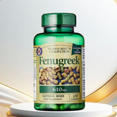Viên uống Nature's Garden Fenugreek 610 mg |100 viên| Kích thích tuyến sữa hoạt động mạnh mẽ - Tăng tiết & cải thiện chất lượng sữa [S/P Chuẩn UK]