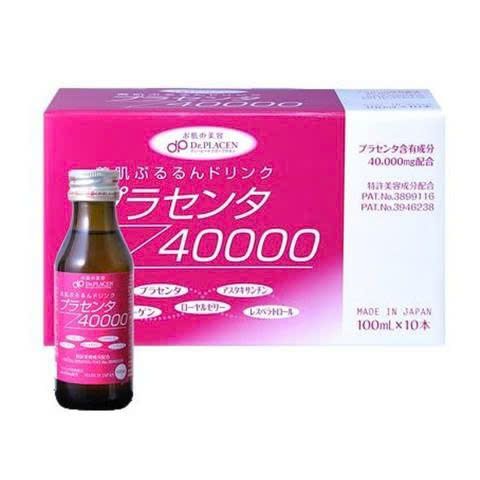 Nước uống đẹp da Placenta 40000 Premium 100ml x 10 lọ