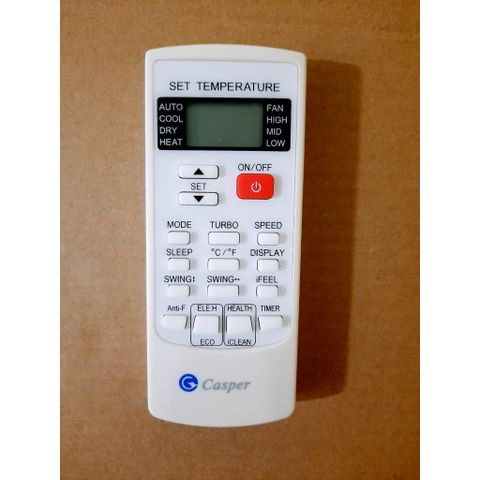 Remote Máy Lạnh Casper 1HP / 1.5HP / 2HP | Dùng Cho Các Model SC, AH, GC, EC, EH, GH | Sản Phẩm Tốt | Tặng Pin Kèm Theo