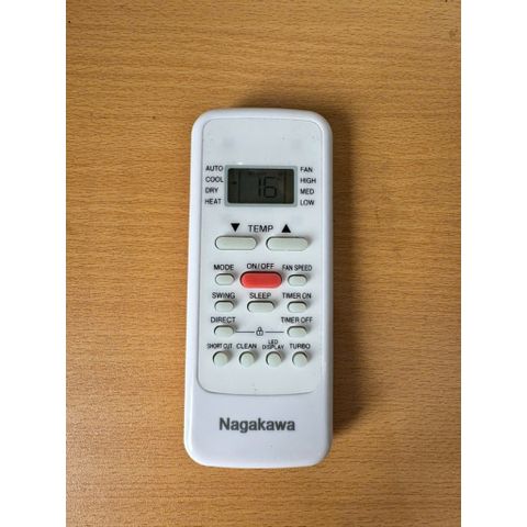 [HÀNG XỊN PHÍM ÊM NHẠY] Điều khiển điều hòa NAGAKAWA NÚT HỒNG 2 CHIỀU TẶNG SẴN PIN