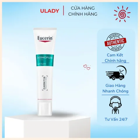 [Eucerin][Kèm Quà Tặng] Kem Dưỡng Giúp Làm Giảm Dầu & Mụn 40ml - Dermopure Clinical Mat Fluid