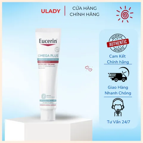 [Eucerin][Kèm Quà Tặng] Kem dưỡng dành cho da khô ngứa & kích ứng - Omega Plus Extra Ato-Calming