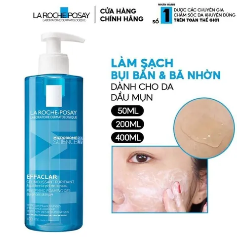 [La Roche-Posay] Gel Rửa Mặt Dành Cho Da Dầu, Nhạy Cảm - Effaclar Purifying Foaming Gel