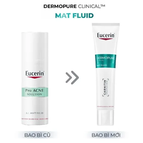[Eucerin][Kèm Quà Tặng] Kem Dưỡng Giúp Làm Giảm Dầu & Mụn 40ml - Dermopure Clinical Mat Fluid